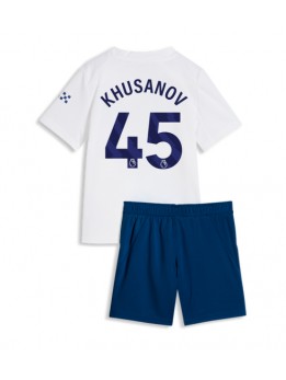 Otroški Nogometna dresi replika Manchester City Abdukodir Khusanov #45 Tretji 2026-27 Kratek rokav (+ hlače)